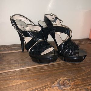 NEW Michael kors black strappy heels